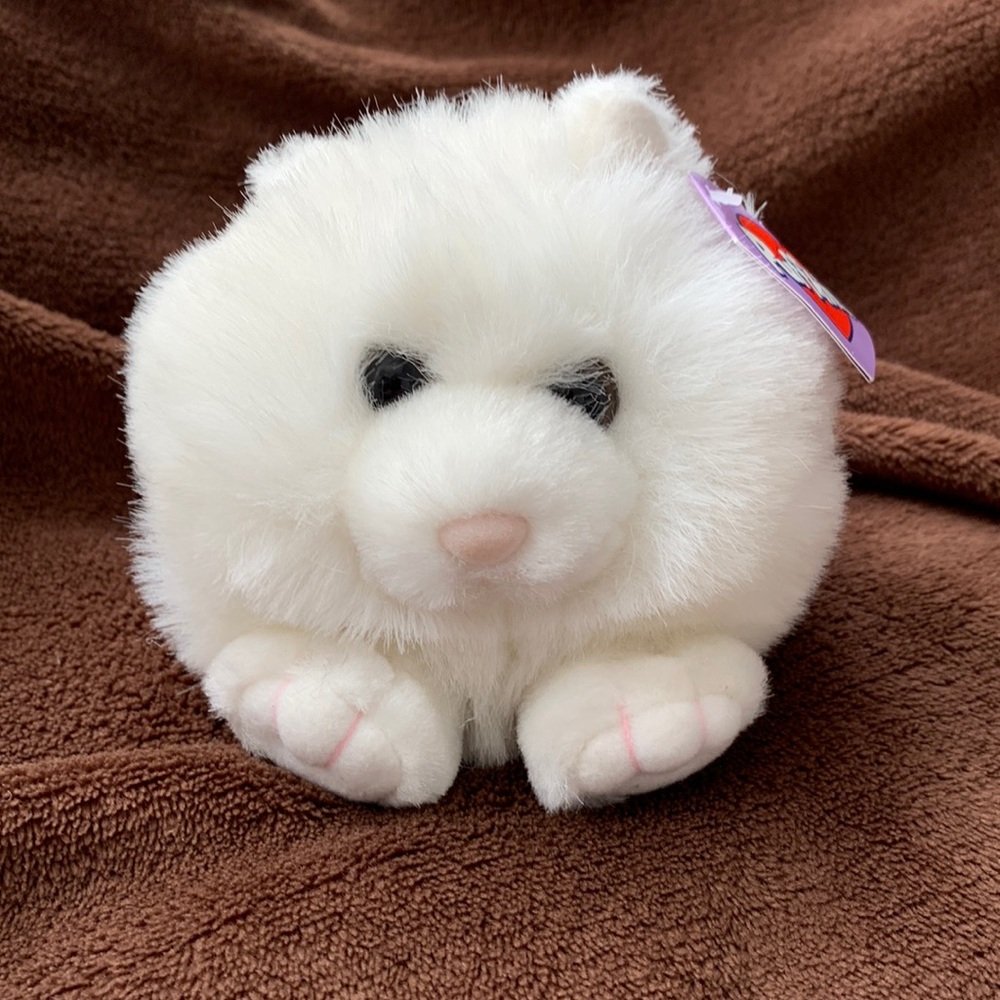 Puffkins Paws The Cat Plush Style 6610 Puffkin Kitten Beanie White New Swibco